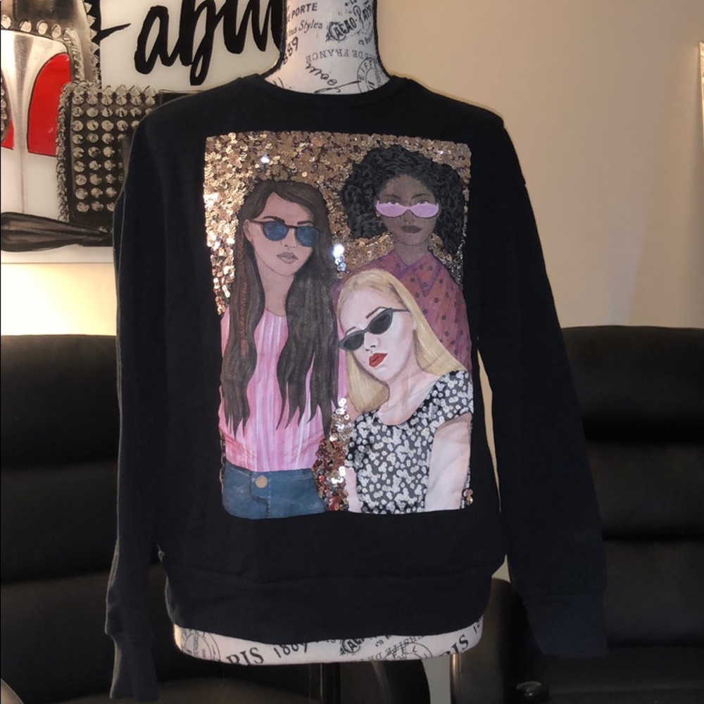 Zara crew neck sweatshirt